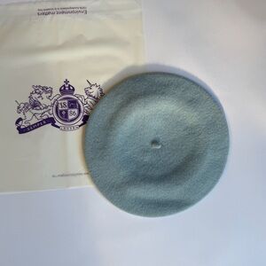 New Light Blue Merino Wool French Style Beret.